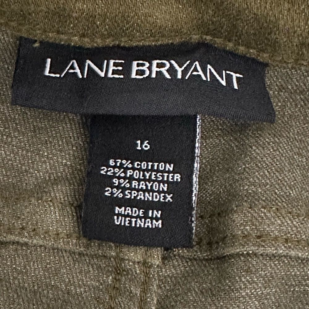 Lane Bryant Women's Olive Green Skinny Jeans - Picture 2 of 5